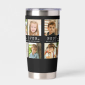 Modern BEST PAPA EVER 12 Photos Personalized Thermobecher (Links)