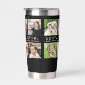 Modern BEST PAPA EVER 12 Photos Personalized Thermobecher (Rechts)