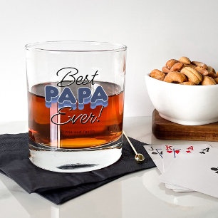 Modern Best Papa Ever Whiskyglas
