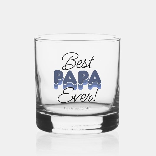 Modern Best Papa Ever Whiskyglas (Vorderseite)