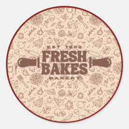 Modern Best Pizza In Town Professional  Runder Aufkleber