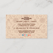 Modern Best Pizza In Town Professional Visitenkarte (Rückseite)