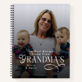 Modern Best Recipes Grandma Photo Grandkids Gifts Notizblock (Vorderseite)