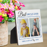 Modern Best Uncle Ever 2 Foto Collage Fotoplatte<br><div class="desc">Ein einfaches und unvergessliches Geschenk für den neuen Onkel,  personalisiert mit seinen Lieblings-Fotos mit Nichte oder Neffe.</div>