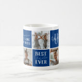 Modern Best Uncle jemals Foto Collage Blue Kaffeetasse (Mittel)