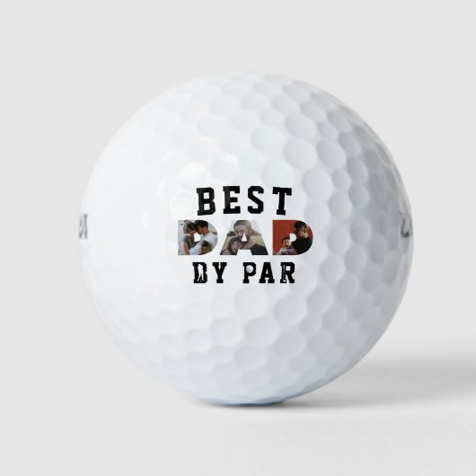 Modern Best VATER by Par Ever Fotolage Golfer Golfball (Vorderseite)