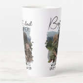 Modern Best Vater Family Foto Vatertag Milchtasse (Vorderseite)