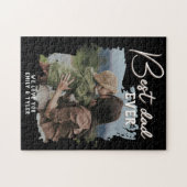 Modern Best Vater Family Foto Vatertag Puzzle (Horizontal)