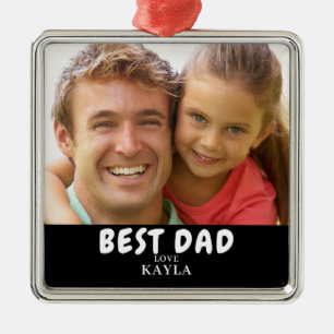 Modern Best Vater Foto Weihnachten Ornament Aus Metall