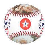 Modern Best Vater je Familie Foto Vatertag Baseball (Rückseite)