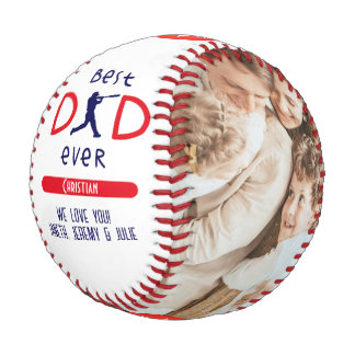 Modern Best Vater je Familie Foto Vatertag Baseball