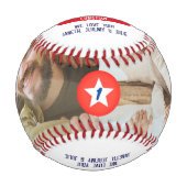 Modern Best Vater je Familie Foto Vatertag Baseball (Vorderseite)