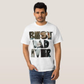 Modern Best Vater je Foto Kalligrafie T-Shirt (Vorne ganz)
