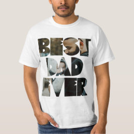Modern Best Vater je Foto Kalligrafie T-Shirt