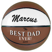 Modern Best Vater je Vatertag Name Basketball (Vorderseite)
