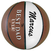 Modern Best Vater je Vatertag Name Basketball (Vertikal)