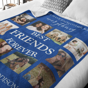 Modern Beste Freunde für immer Fotocollage Fleecedecke