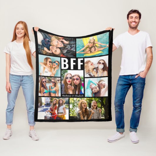 Modern BESTE FREUNDIN Best Friends Foto Collage Na Fleecedecke (Beispiel)
