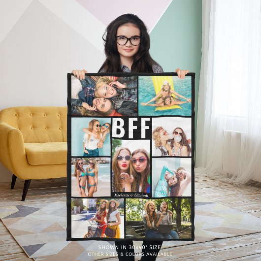 Modern BESTE FREUNDIN Best Friends Foto Collage Na Fleecedecke
