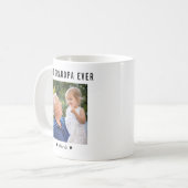 Modern Bester Opa Aller Zeiten 2 Foto Personalized Kaffeetasse (Vorderseite Links)