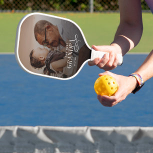 Modern Bester Opa Aller Zeiten Personalisiertes Fo Pickleball Schläger