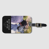 Modern bester Vater per Par Custom Foto Golf Gesch Gepäckanhänger (Vorderseite (Horizontal))