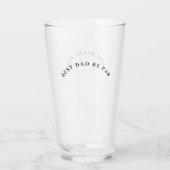 Modern bester Vater per Par Custom Foto Pint Glas (Rückseite)