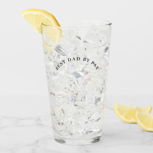 Modern bester Vater per Par Custom Foto Pint Glas (Vorderseite Ice)