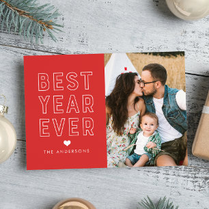 Modern Bestes Jahr Aller Zeiten Weihnachts-Fotok Feiertagskarte