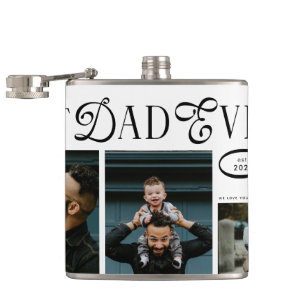 Modern Bestes Vater Aller Zeiten Foto Geschenke zu Flachmann
