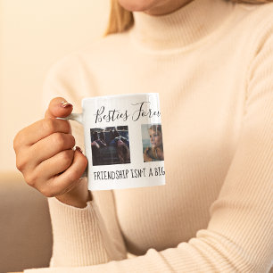Modern Besties 4 Foto Zweifarbige Tasse