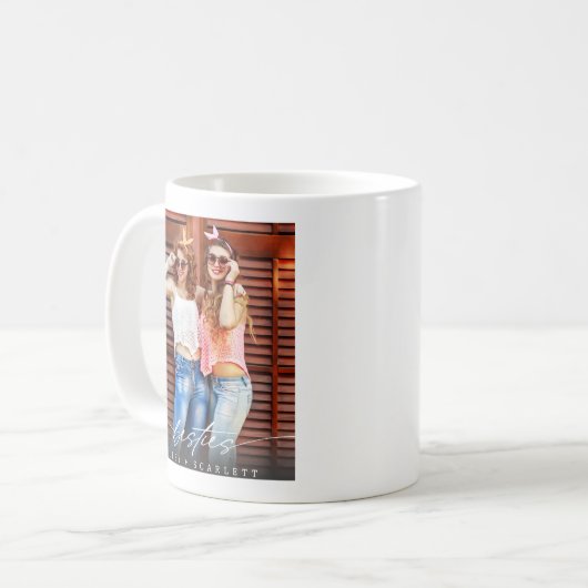 Modern Besties BFF Photo Script Coffee Mug  Kaffeetasse (Vorderseite Links)