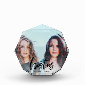 Modern Besties Black Kalligraphie Overlay Fotoblock (Vorderseite)