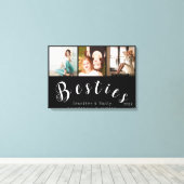 Modern Besties Foto Collage - Custom Canvas Print Leinwanddruck (Insitu (Holzboden))