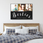 Modern Besties Foto Collage - Custom Canvas Print Leinwanddruck (Insitu (Schlafzimmer))
