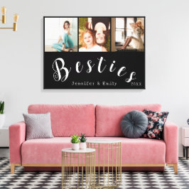 Modern Besties Foto Collage - Custom Canvas Print Leinwanddruck