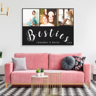 Modern Besties Foto Collage - Custom Canvas Print Leinwanddruck