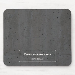 Modern Beton Weiß und Dunkelgrau Mousepad
