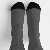 Modern Beton Weiß und Dunkelgrau Socken (Oben)