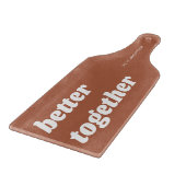 Modern Better Together Terracotta Schneidebrett (Ecke)