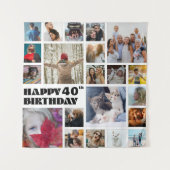 Modern bewahren Sie jedes Alter der FotoCollage Wandteppich (Vorderseite)