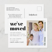 Modern bewegtes Foto Ankündigungspostkarte (Vorne/Hinten)