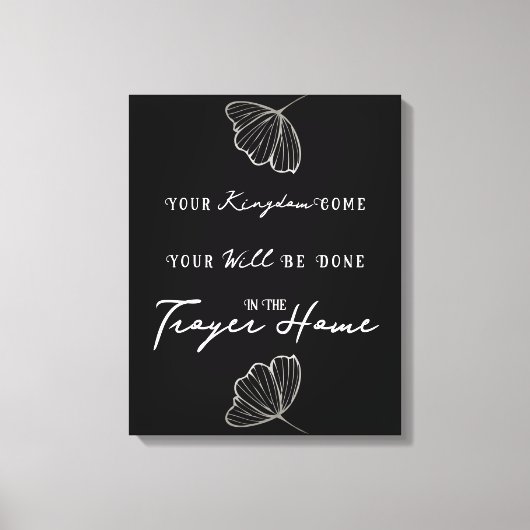 Modern Bibel Zitat Gebet Personalisiert Familienna Leinwanddruck (Vorderseite)