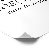 Modern Bible Verse Print Psalm 120:1 Poster (Ecke)