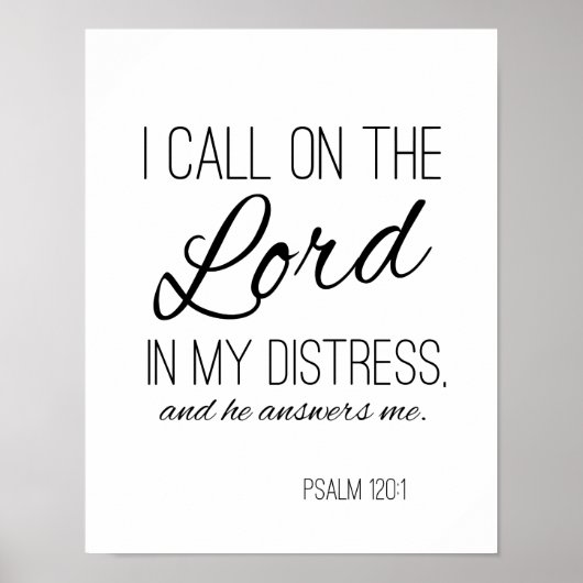 Modern Bible Verse Print Psalm 120:1 Poster (Vorne)