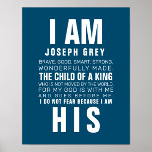Modern bin ich das Kind eines King Blue Kinderzimm Poster