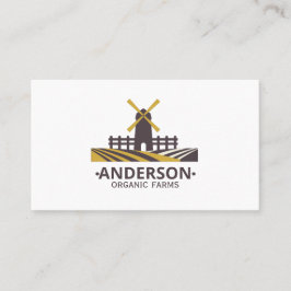 Modern Bio Bauer-Windmill-Logo Visitenkarte