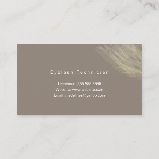 Modern Bio Pampas Natural Gold Visitenkarte (Rückseite)