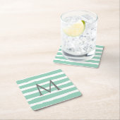 Modern, Bio, Streifen, Bauernstil, Hochzeit Rechteckiger Pappuntersetzer (Vor Ort)