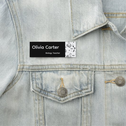 Modern Biology Teacher Custom Science Teacher  Namensschild (Beispiel)